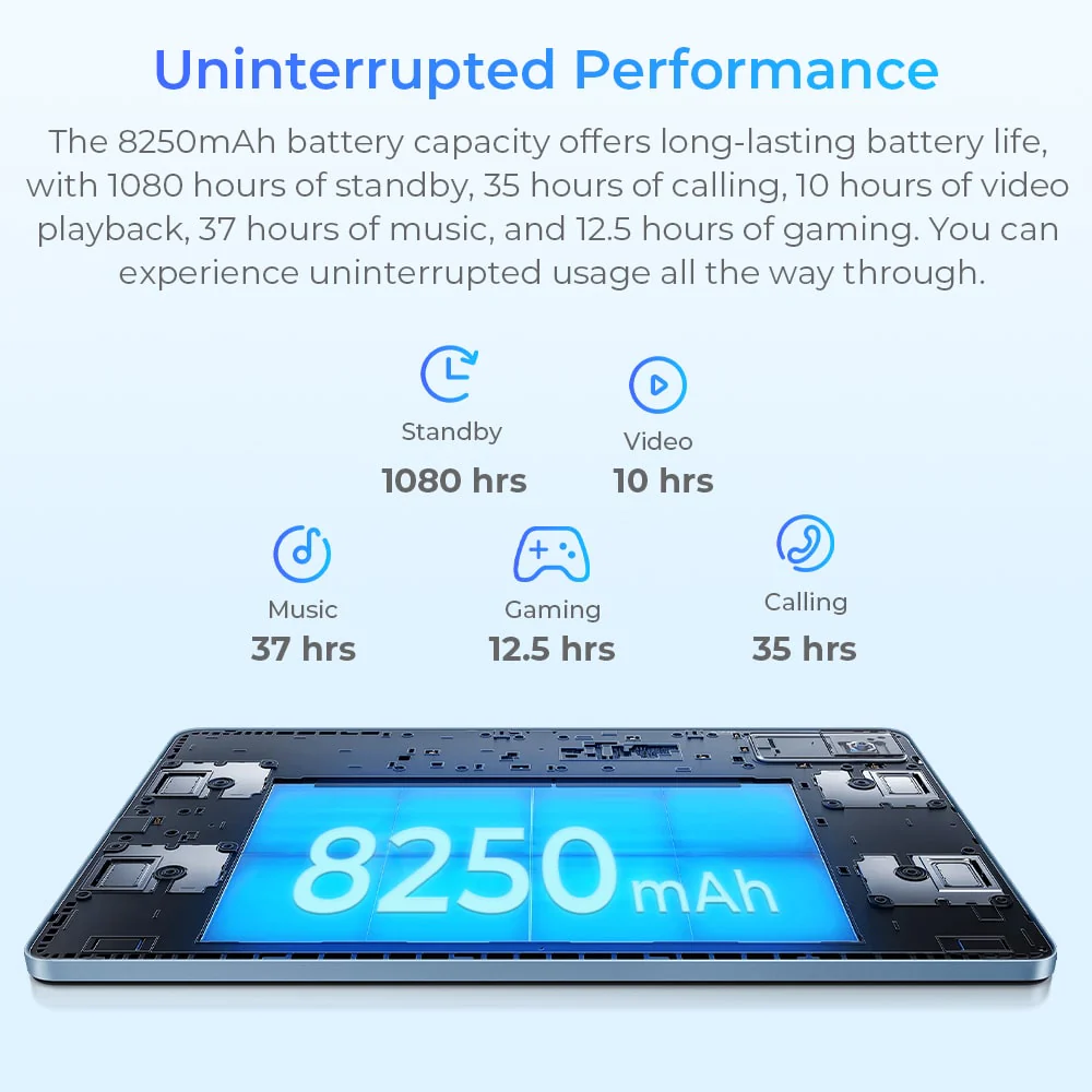 Oukitel OT5S 12-Zoll 2K Display 8250mAh Akku Android 14 OS Tablet - Image 4