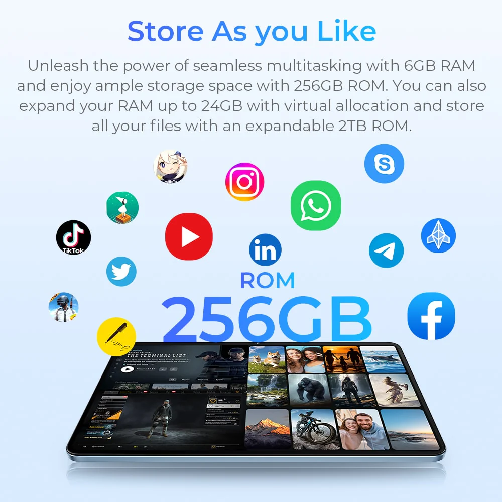 Oukitel OT5S 12-Zoll 2K Display 8250mAh Akku Android 14 OS Tablet - Image 6