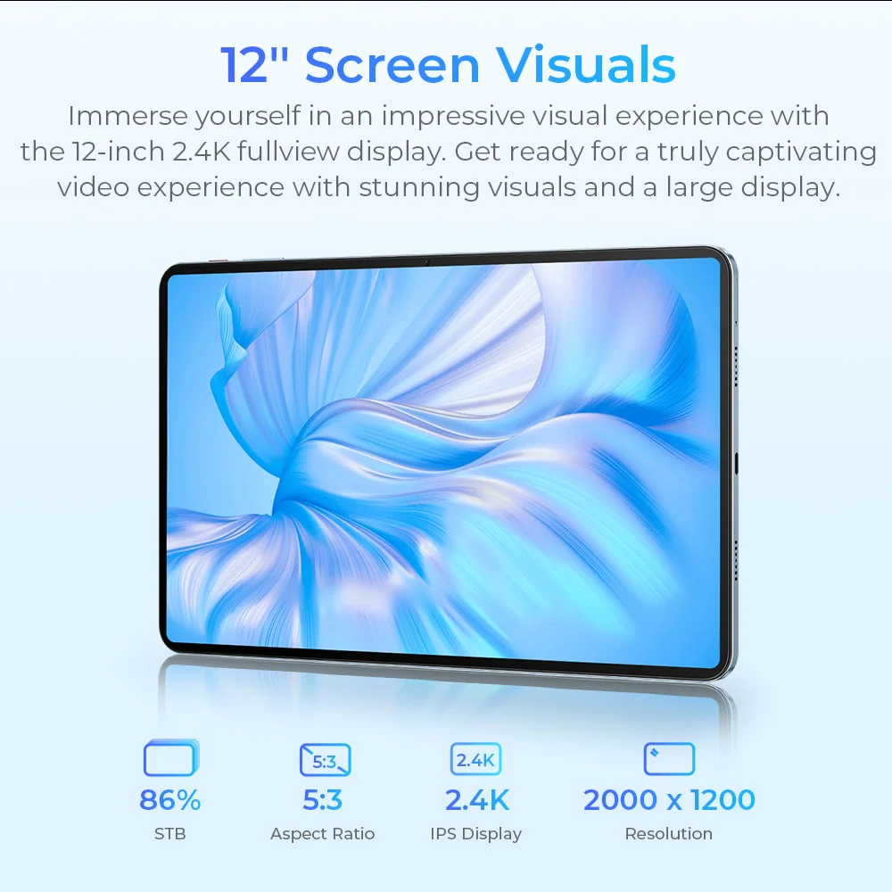 Oukitel OT5S 12-Zoll 2K Display 8250mAh Akku Android 14 OS Tablet - Image 7