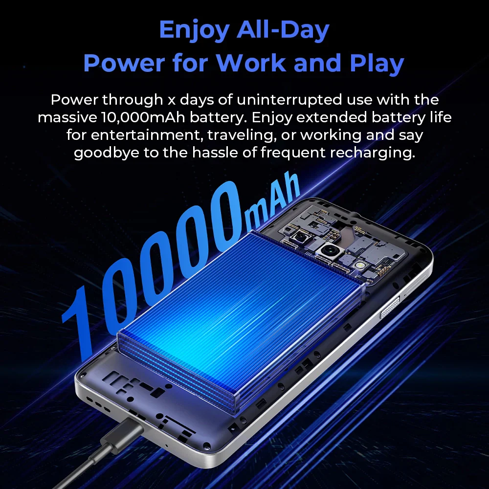 Oukitel C59 Pro 6.88-inch 10000mAh Battery 13.3mm Ultra-thin Body SmartPhone(8GB+256GB) - Image 7