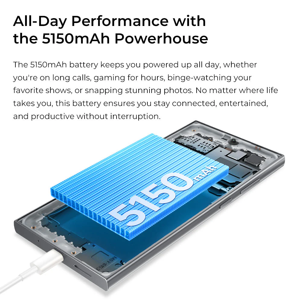 Oukitel C62 6.88-inch 5150mAh Battery 9.5mm Ultra-thin Body SmartPhone(4GB+128GB) - Image 8