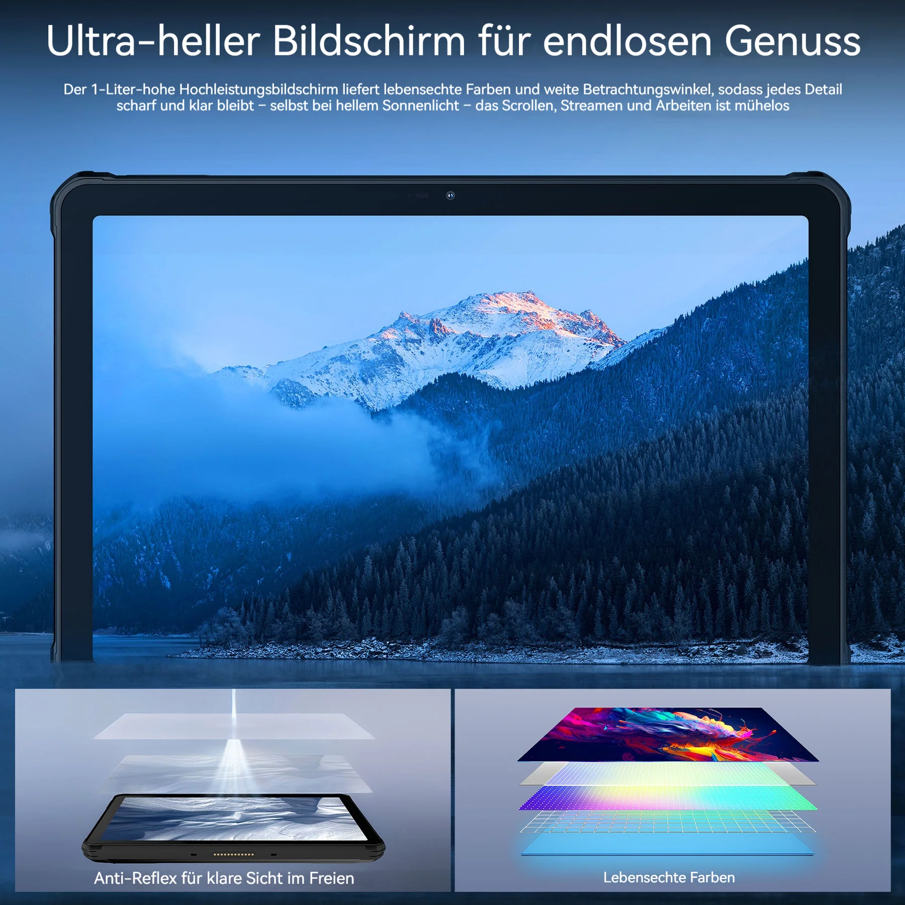 OUKITEL RT10 5G Robustes Tablet, 11-Zoll-Display, Dimensity 7400X, 25.000-mAh-Akku, 64-MP-Kamera, Android 15 (12 GB + 512 GB) - Image 5