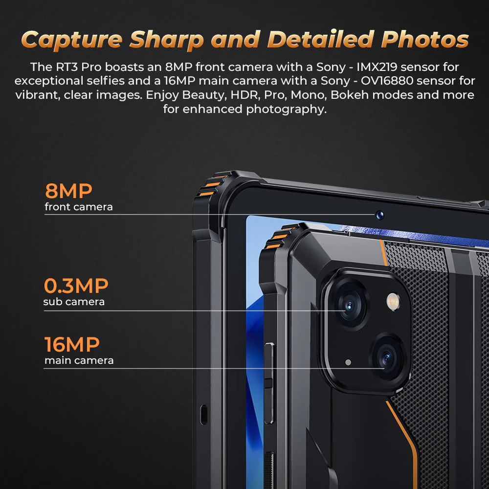 OUKITEL RT3 PRO Rugged Tablet 8-inch 5150 mAh Battery Android 14 NFC - Image 13