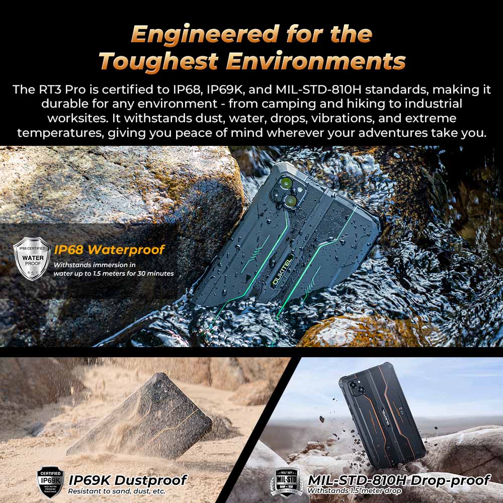 OUKITEL RT3 PRO Rugged Tablet 8-inch 5150 mAh Battery Android 14 NFC - Image 7