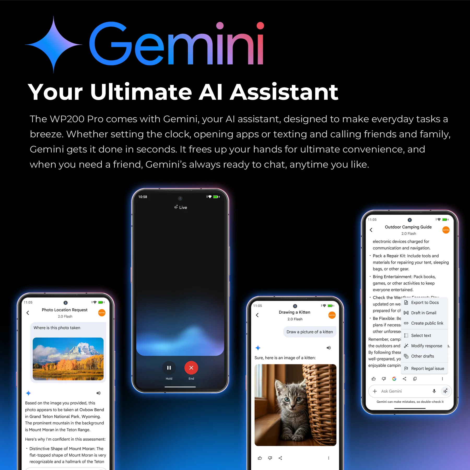 Oukitel WP200 Pro - Das weltweit erste modulare, robuste Telefon mit abnehmbarem Ohrhörer/SmartWatch, AI-fähig, 5G, 6,7'' AMOLED-Display, 8800 mAh, Android 15 (24GB+ITB NFC) - Image 10