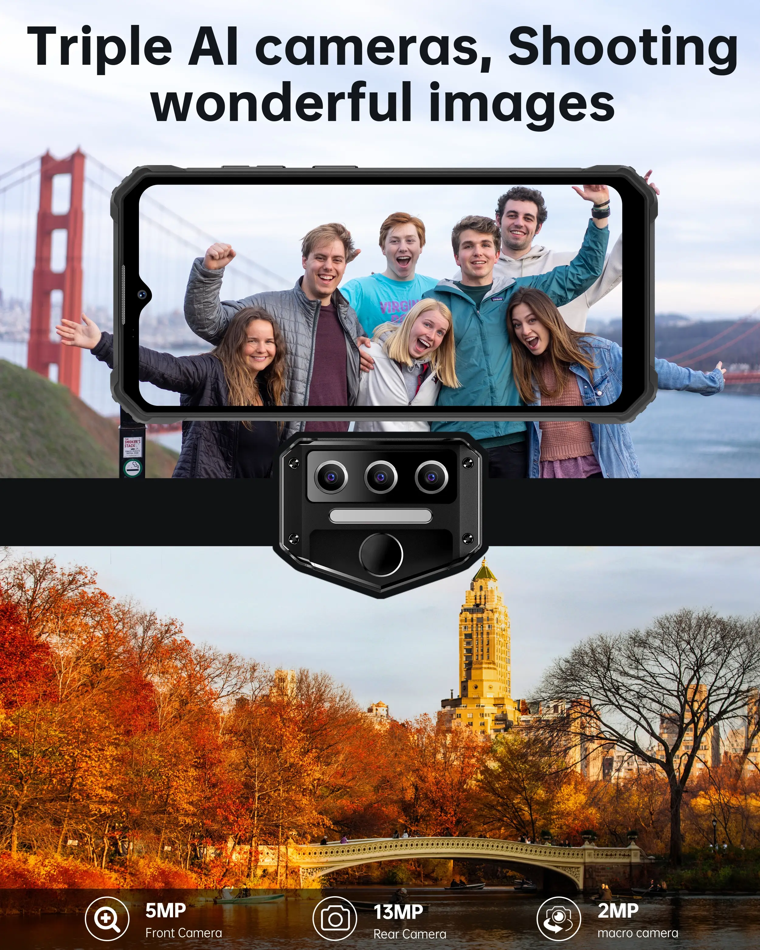 Oukitel WP23 10600mAh Android 13 Waterproof Droproof Military Grade Phone (4+64GB NFC) - Image 9