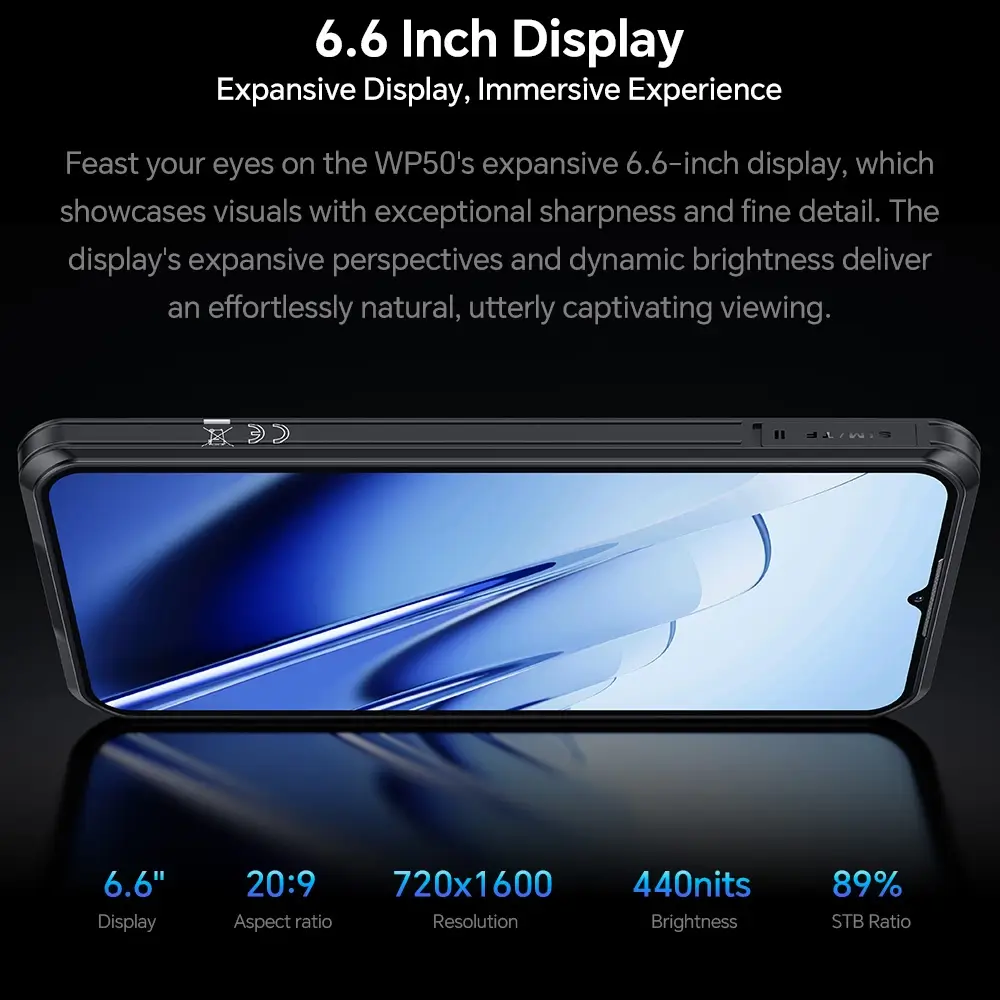 Oukitel WP52 Extrem dünnes 12mm 5G robustes Smartphone mit 6500mAh Akku (16GB+256GB). - Image 5