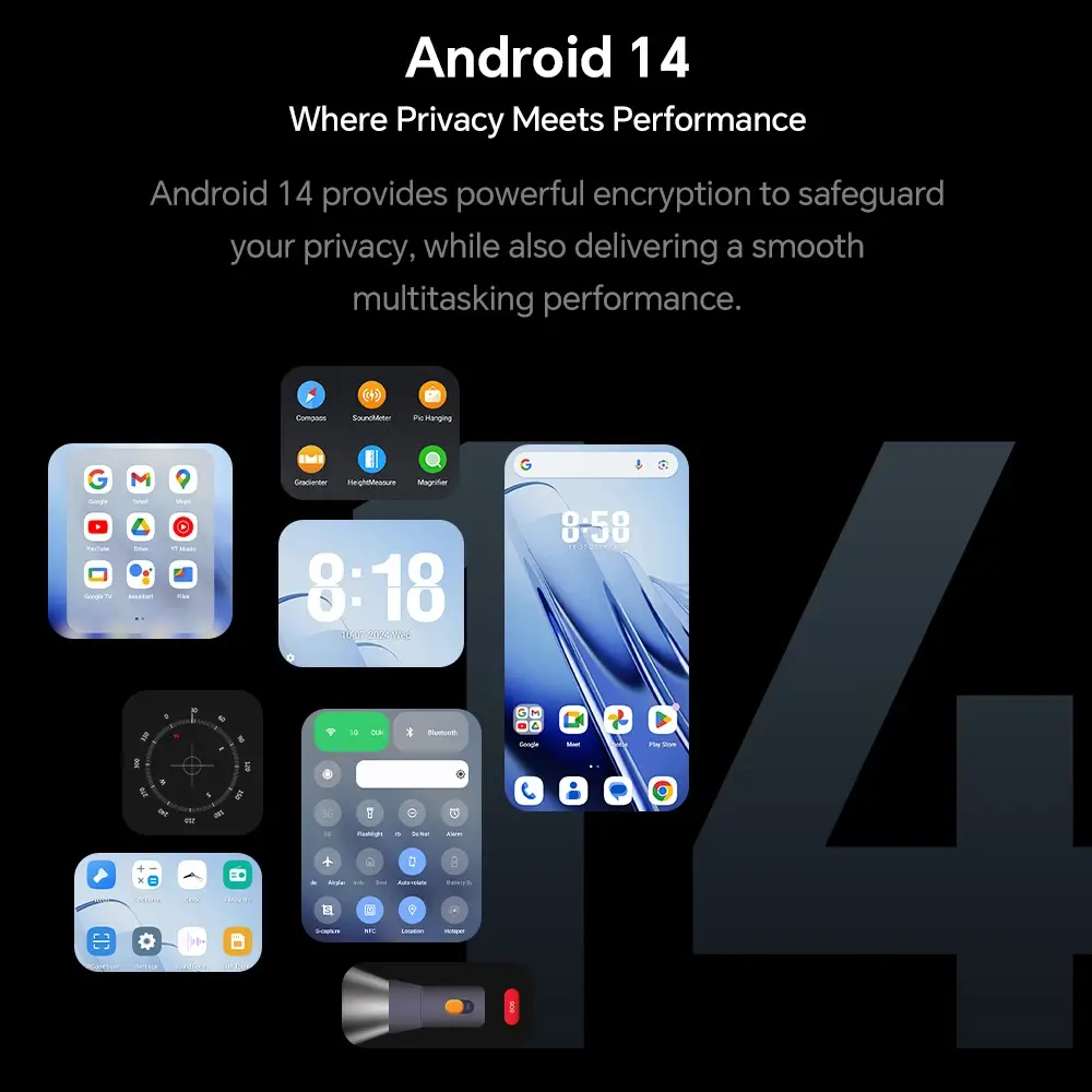 Oukitel WP52 Extrem dünnes 12mm 5G robustes Smartphone mit 6500mAh Akku (16GB+256GB). - Image 7