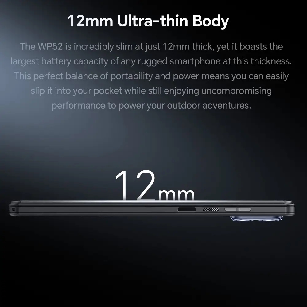 Oukitel WP52 Extrem dünnes 12mm 5G robustes Smartphone mit 6500mAh Akku (16GB+256GB). - Image 9