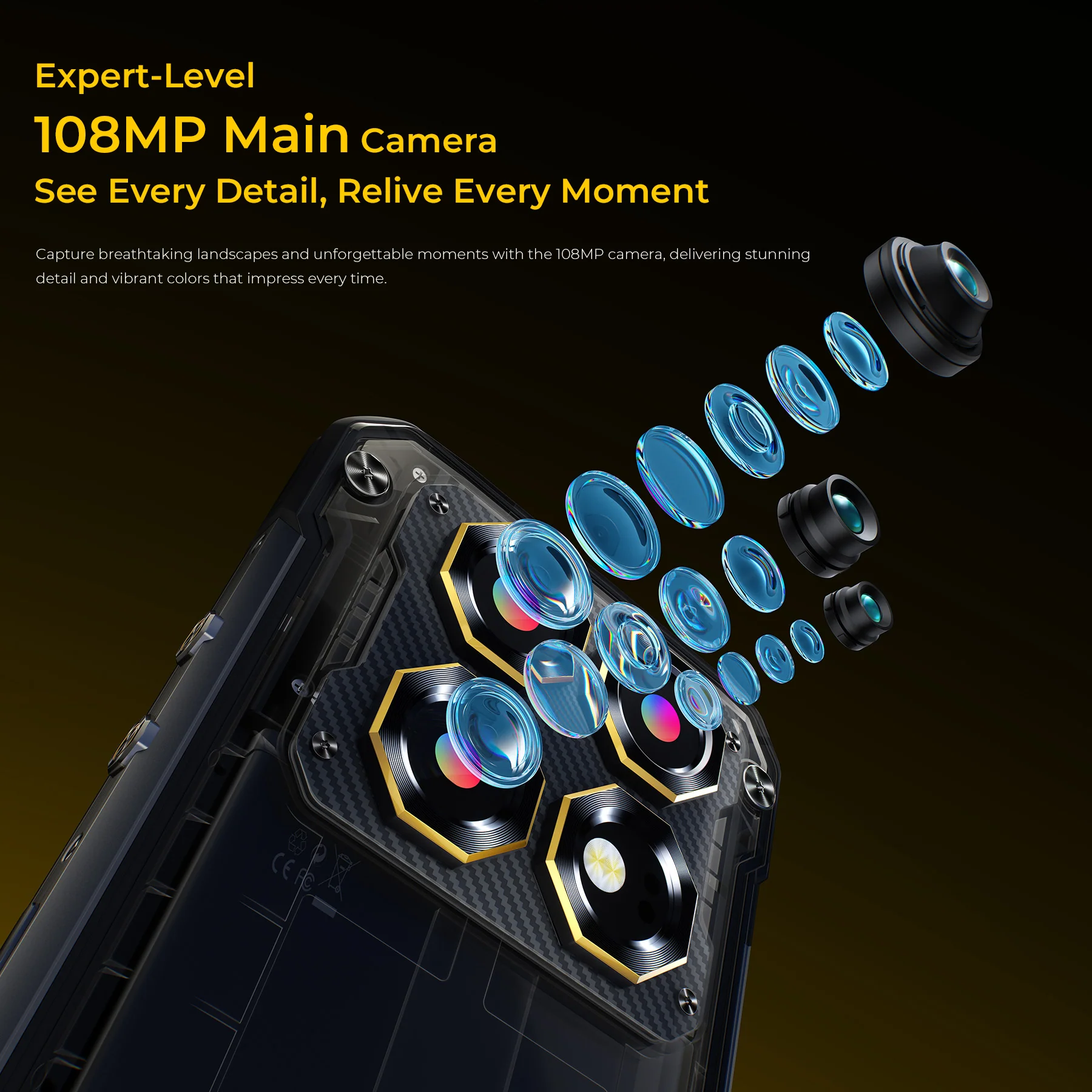 Oukitel WP60 5G Rugged Phone 7.2'' HD+ Display 10,000mAh Big Battery 108MP Camera Android 15 - Image 9