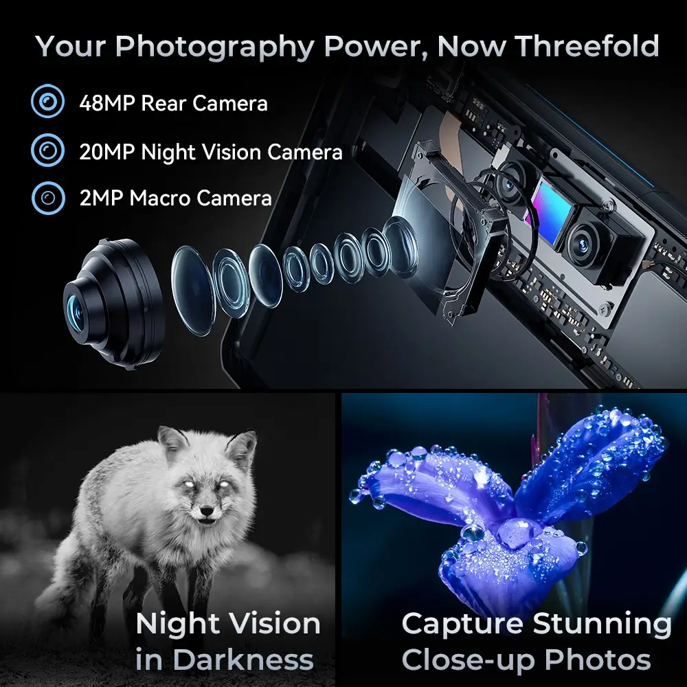 Oukitel RT7 5G 10-Zoll 32000mAh Akku IP68 IP69K Android 15 Rugged-Tablet (12+514 GB) - Image 8