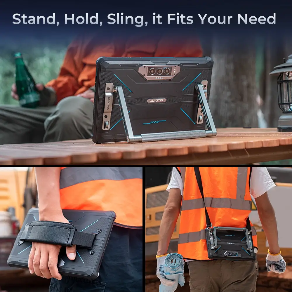 Oukitel RT7 5G 10-Zoll 32000mAh Akku IP68 IP69K Android 15 Rugged-Tablet (12+514 GB) - Image 9