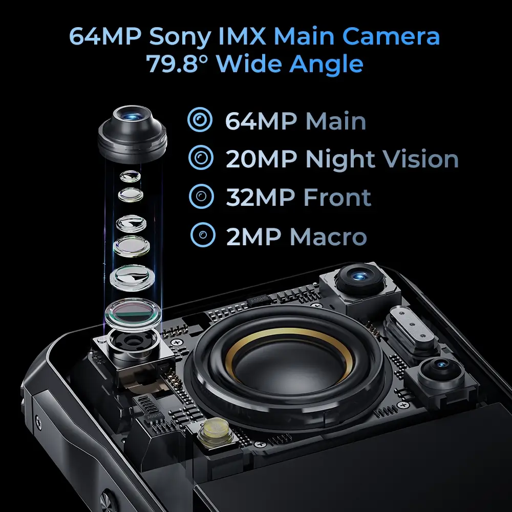 Oukitel WP33 Pro 5G Rugged Smartphone mit 136dB Lautsprecher 22000mAh Akku 6,6-Zoll FHD+ Bildschirm(24+256GB NFC) - Image 6