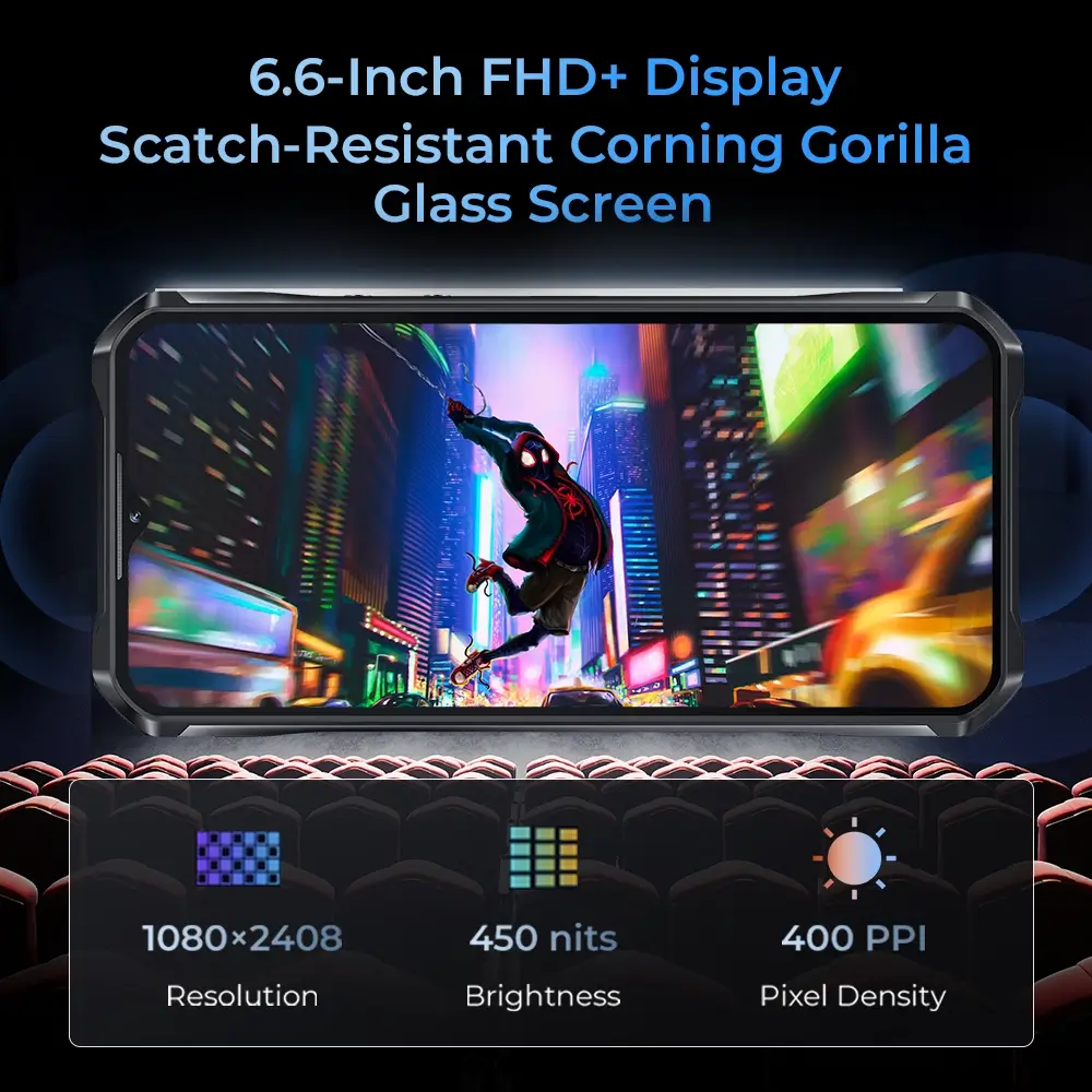 Oukitel WP33 Pro 5G Rugged Smartphone mit 136dB Lautsprecher 22000mAh Akku 6,6-Zoll FHD+ Bildschirm(24+256GB NFC) - Image 7