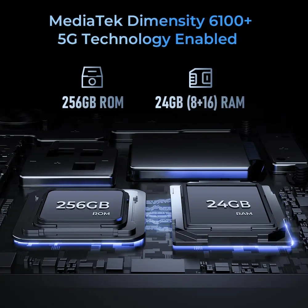 Oukitel WP36 Rugged-Smartphone 10600mAh Akku 8D Sound Triple-Kamera 16GB + 128GB - Image 5